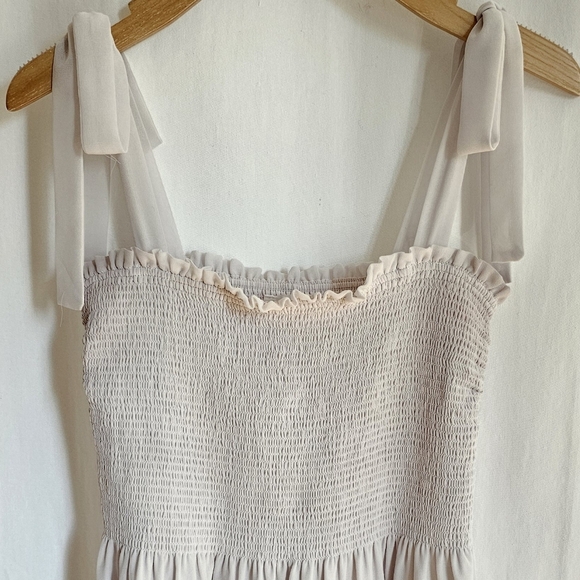 🇨🇦 Aritzia Wilfred Sleeveless Blush Golden Hour Chiffon Midi Dress - Picture 5 of 15